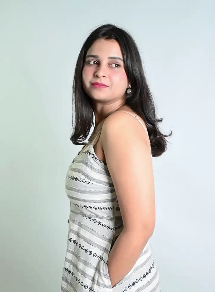 Printed cotton A-line dress